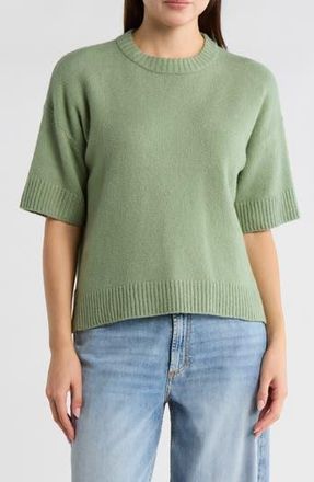 Caslon Drop Shoulder T-Shirt Sweater in Green Hedge at Nordstrom Rack, Size X-Small