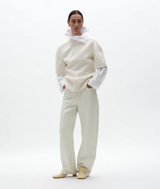 Bottega Veneta Top in mohair e seta mikado - Bianco - Donna - 36