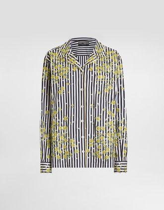 Dolce & Gabbana Poplin Shirt With Flower Embroidery - Woman Shirts And Tops Multi-colored 44