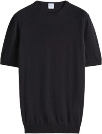 Aspesi Katoenen T-shirt in zwart - Heren - Ronde hals truien - Zwart - S - Katoen - Truien & Vesten