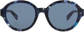 Chlo&eacute; 54mm Oval Sunglasses in Blue Blue Blue at Nordstrom Rack