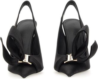 Ferragamo Asymmetrical Bow Sandal - Black