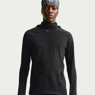 Nike Mens Stride Therma-FIT Winterized Running Mid Layer in Black | IO1244-010