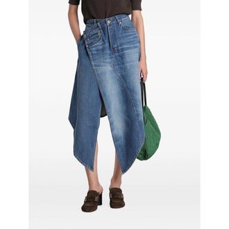 J.W.Anderson Asymmetric-hem Panelled Midi Skirt