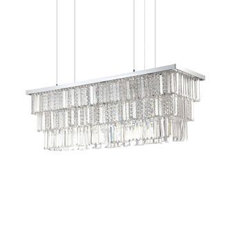 Netlighting Martinez 8 Light Ceiling Pendant Chrome in Grey