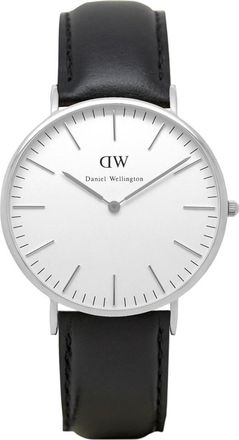 Daniel Wellington DW00100020 Mens Classic 40mm Sheffield Silver Watch - Black - One Size