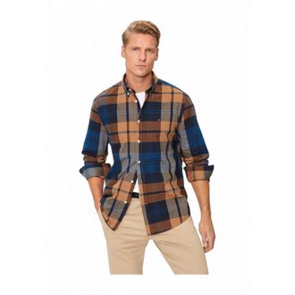 Tommy Hilfiger Casual Shirt - Heren - Casual Overhemden - Veelkleurig - S - Katoen - Overhemden