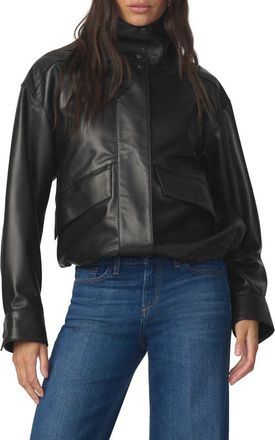 Joe's Cohen Leather Bomber Jacket in Black at Nordstrom, Size X-Small