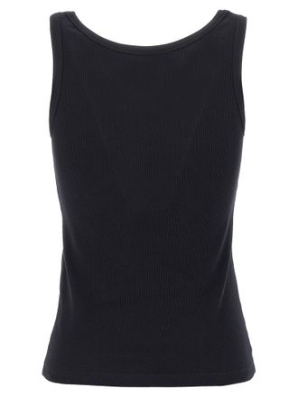 Versace Logo-Patch Tank Top - Black