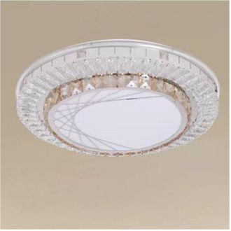 Trade Shop Trade Shop Traesio - Plafoniera Da Soffitto 45w ø40cm Led a Strati Cristalli Ragnatela Luce Fredda 12190