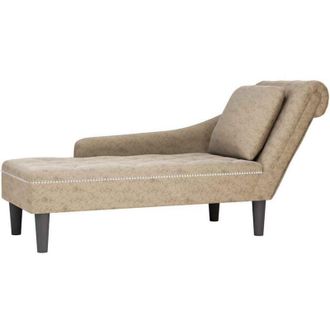 vidaXL Sdraio con Cuscino e Bracciolo Destro Similpelle Grigio Chiaro