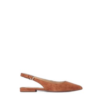 Ralph Lauren Londyn Suede Slingback Flats - Dames - Schoenen - Bruin - Maat: 41 EU Su&egrave;de