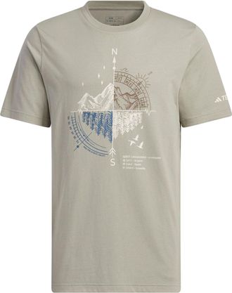 adidas Short Sleeve Mountain Graphic T-shirt Silver Pebble IT8847