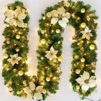 OEM Guirnalda Navide&ntilde;a Con Luces, Decoraci&oacute;n De Navidad, 270 Cm, Guirnalda Luminosa Led, Guirnalda De Luz Para Puerta De Navidad, Guirnalda De &Aacute;rbol De Na