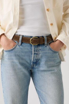 Levi's Olivia Classic Feather Edge Belt - Women - 100 - Brown / Bracken