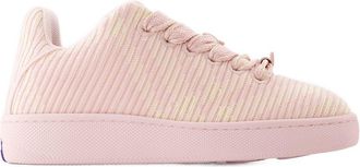 Burberry Womens Ribbed Knit Sneaker Pink