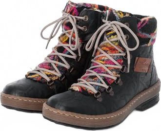 Rieker Womens Flat Heel Boots In Black