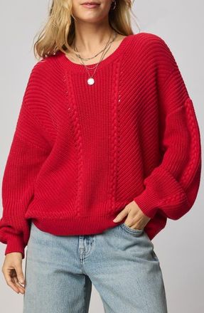 Splendid Vienna Cotton Sweater in Rouge Red at Nordstrom, Size Medium