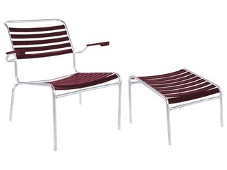 Schubiger M&ouml;bel L&auml;ttli-Lounger + Hocker S&auml;ntis mit Armlehnen