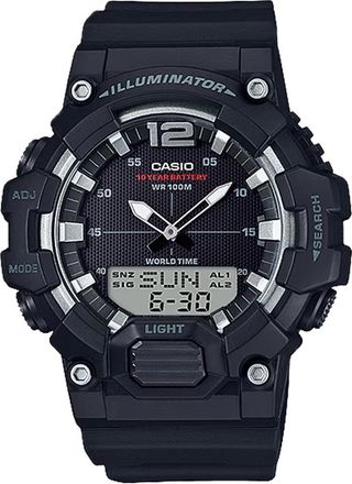 Casio Mens Heavy-Duty Analog-Digital Watch with Black Dial - HDC-700-1AV