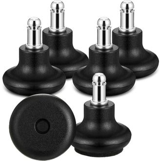 OEM Juego De 5 Ruedas Giratorias De Repuesto Bell Glides Para Sillas De Oficina (negras), Ruedas Giratorias De 2 Pulgadas Para Taburetes Altos
