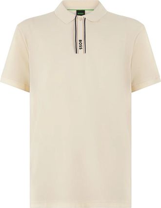 HUGO BOSS Paddy Polo Shirt - Heren - Polos - Beige - L - Katoen - Tops