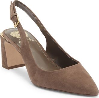 Vince Camuto Hamden Pointed Toe Slingback Pump in Toasted Taupe at Nordstrom, Size 5.5