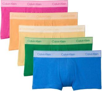 Calvin Klein Pride Cotton - Confezione da 5 boxer aderenti a vita bassa arcobaleno-Multicolore