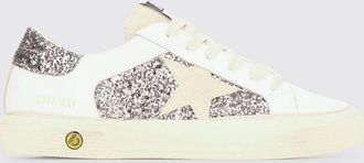Golden Goose Sneakers May da bambino in pelle e tessuto glitter con effetto usurato