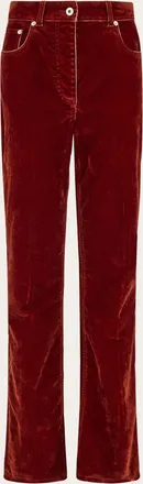 Ferragamo Donna Pantalone 5 tasche Rosso