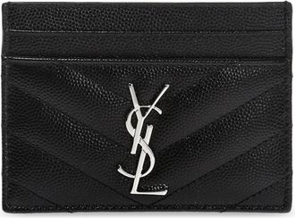 Saint Laurent Creditcardhouder - Dames - Portefeuilles - Zwart - ONE Size - Leer - Accessoires