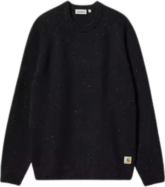 Carhartt Work in Progress Anglistic Sweater - Heren - Ronde hals truien - Blauw - M - Katoen - Truien & Vesten