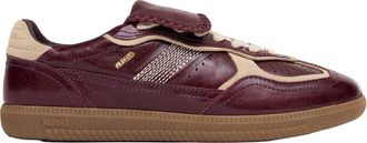Alohas Low-Profile Burgundy Leather Sneakers with Signature Logo