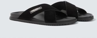 Dolce & Gabbana Logo suede sandals
