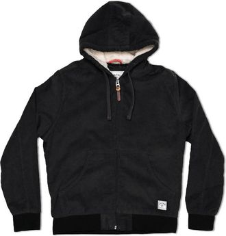 Iron And Resin Mens Corduroy Bunker Hoodie In Black