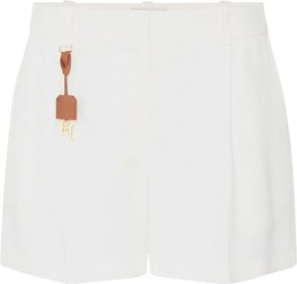 Elisabetta Franchi Korte Broeken, Dames, Beige, M, Ivory Shorts