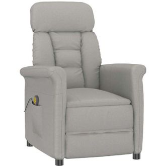 vidaXL Vidaxl - Silla De Masaje Gris Claro 70.5 X 96.5 X 95 Cm Poli&eacute;ster