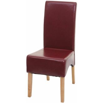 Hhg Hhg - Silla De Comedor Latina, Silla De Cocina, Cuero, Rojo, Patas Claras