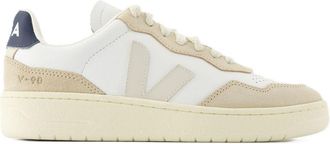 Veja Womens V-90 Sneakers Veja Leather White Pierre Neutral Shoes