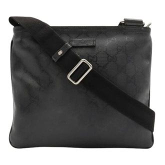 Gucci Pre-owned Pochette Schoudertas - Dames - Pre-owned - Zwart - Maat: ONE Size Leer