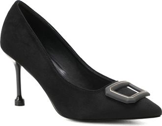 Unze Women Cassidy Comfy Classic Court Shoes UK Size 3-8 Black