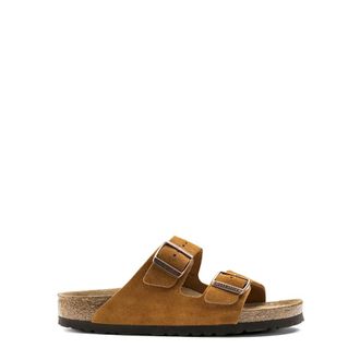Birkenstock Sandalen Arizona Su&egrave;de Zacht Voetbed Smal - Dames - Sandalen - Bruin - 36 EU - Su&egrave;de - Schoenen