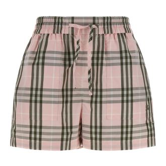Burberry Evelyn Chk Short - female - Burberry - Casual Shorts - Pink - S - Shorts
