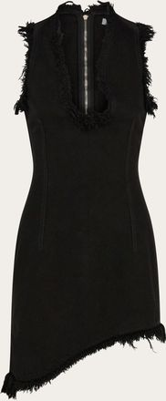 Ferragamo Donna Mini dress sfrangiato Nero
