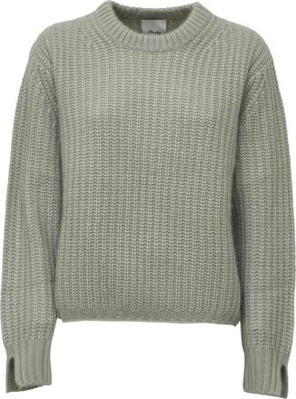 Allude Trui met ronde hals - Dames - Ronde hals truien - Groen - M - Wol - Truien & Vesten