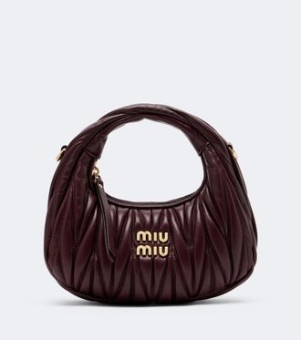 Miu Miu Wander Mini matelass&eacute; leather top-handle bag