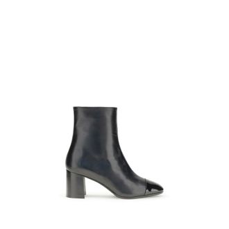 Carel Black Leather Ankle Womens Boots