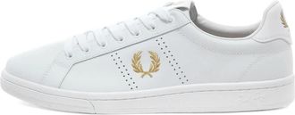 Fred Perry Geperforeerde leren tennisschoenen - Heren - Sneakers - Wit - 46 EU - Leer - Schoenen