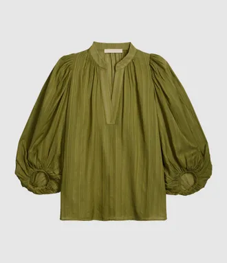 Vanessa Bruno Blouse Bell Olive
