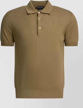 Tom Ford cotton polo shirt knit design